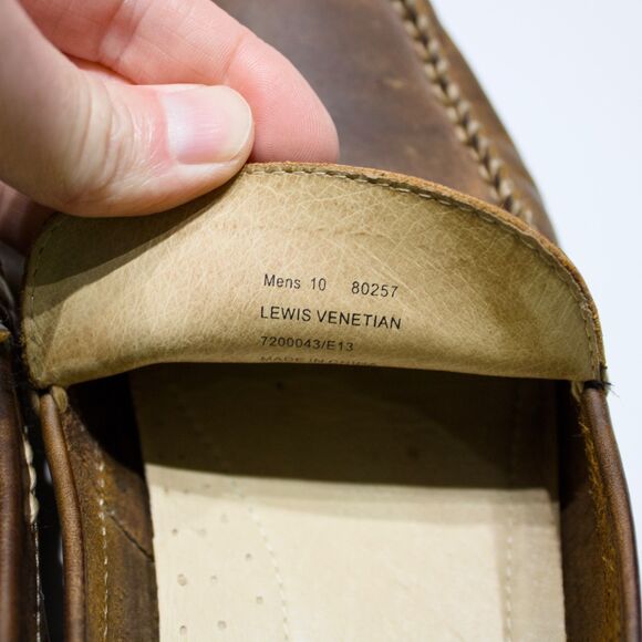 Frye Lewis Brown Venetian Leather Driving Loafers Men Size 10 - Minimal Wear main image 5